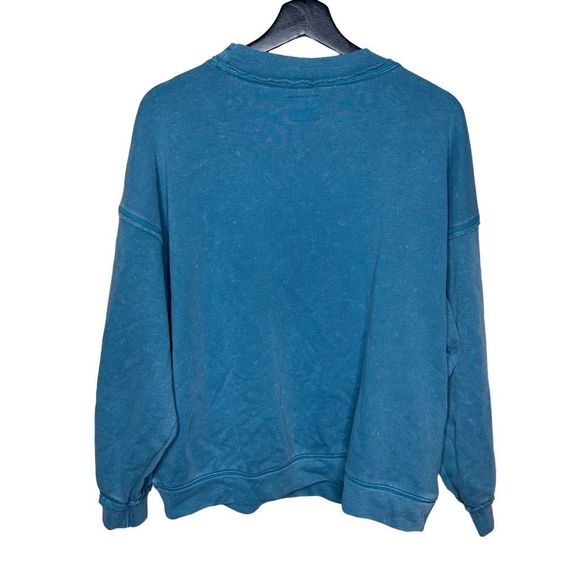 Free People Movement Distressed Solid Metti Oversized Crewneck Small - Picture 2 of 3